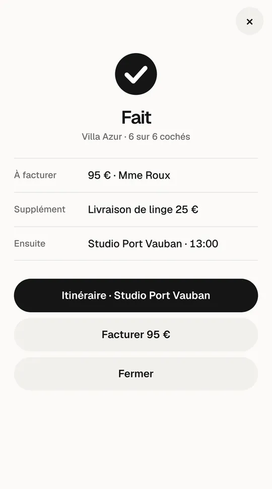 Écran de Rotative : C'est fait, et vous savez quoi facturer